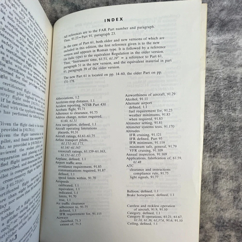 Federal Aviation Regulations for Pilots 1973 Vintage FAA Handbook PB